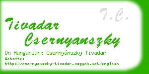 tivadar csernyanszky business card